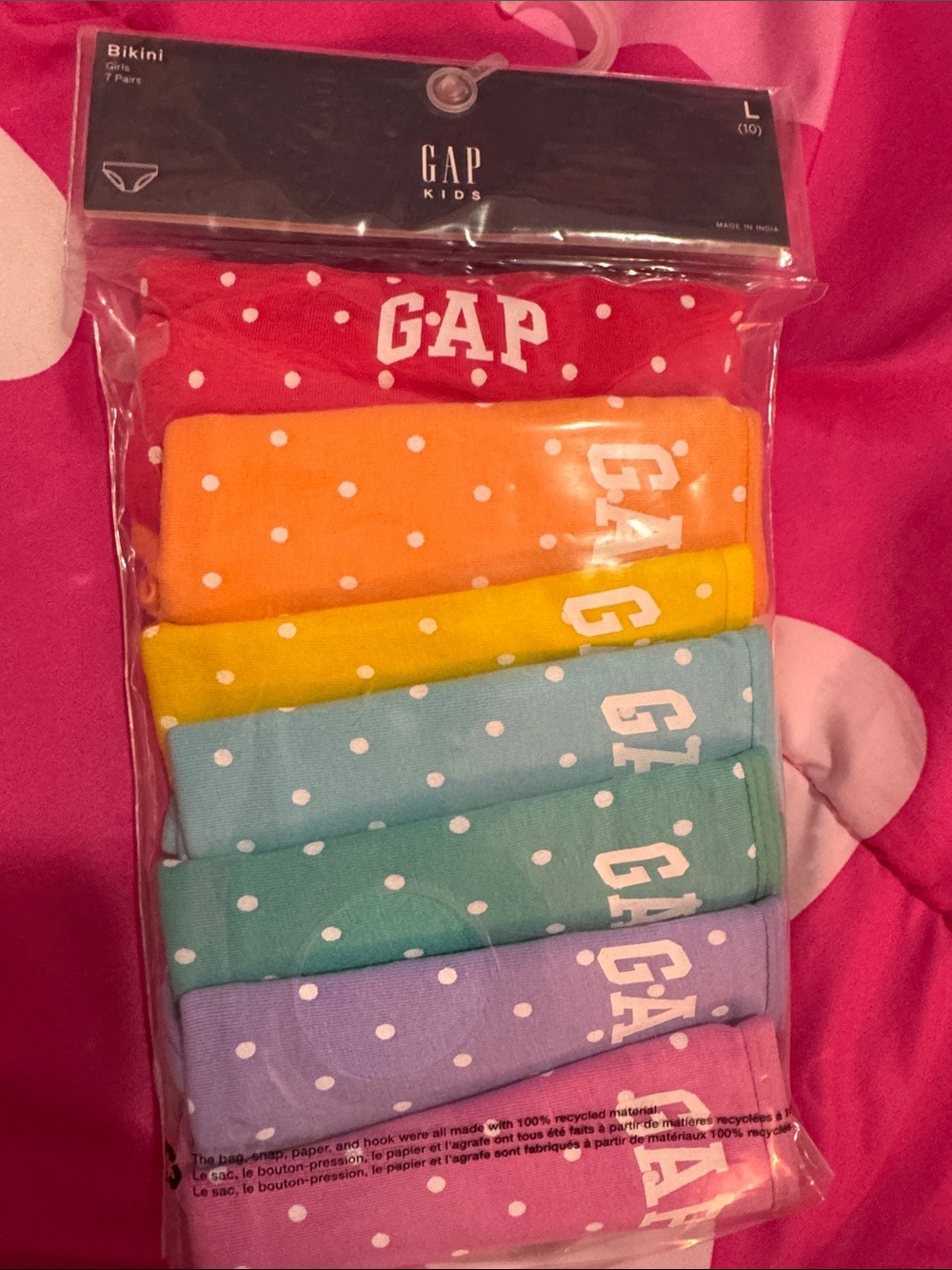 GAP Kids Polka Dot Bikini Underwear Set - Rainbow Colors
